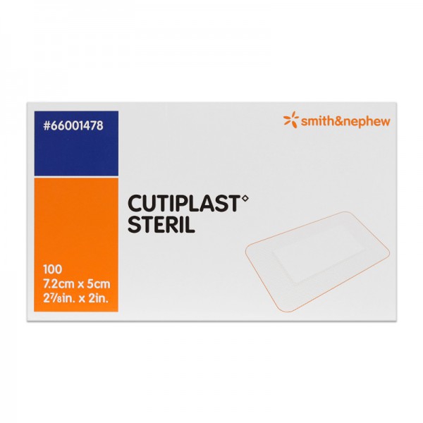 Cutiplast Steril 7,2cm x 5cm: Apósitos estériles (caja de 100 unidades) Cutiplast Steril 7,2cm x 5cm: Apósitos estériles (caja de 100 unidades)